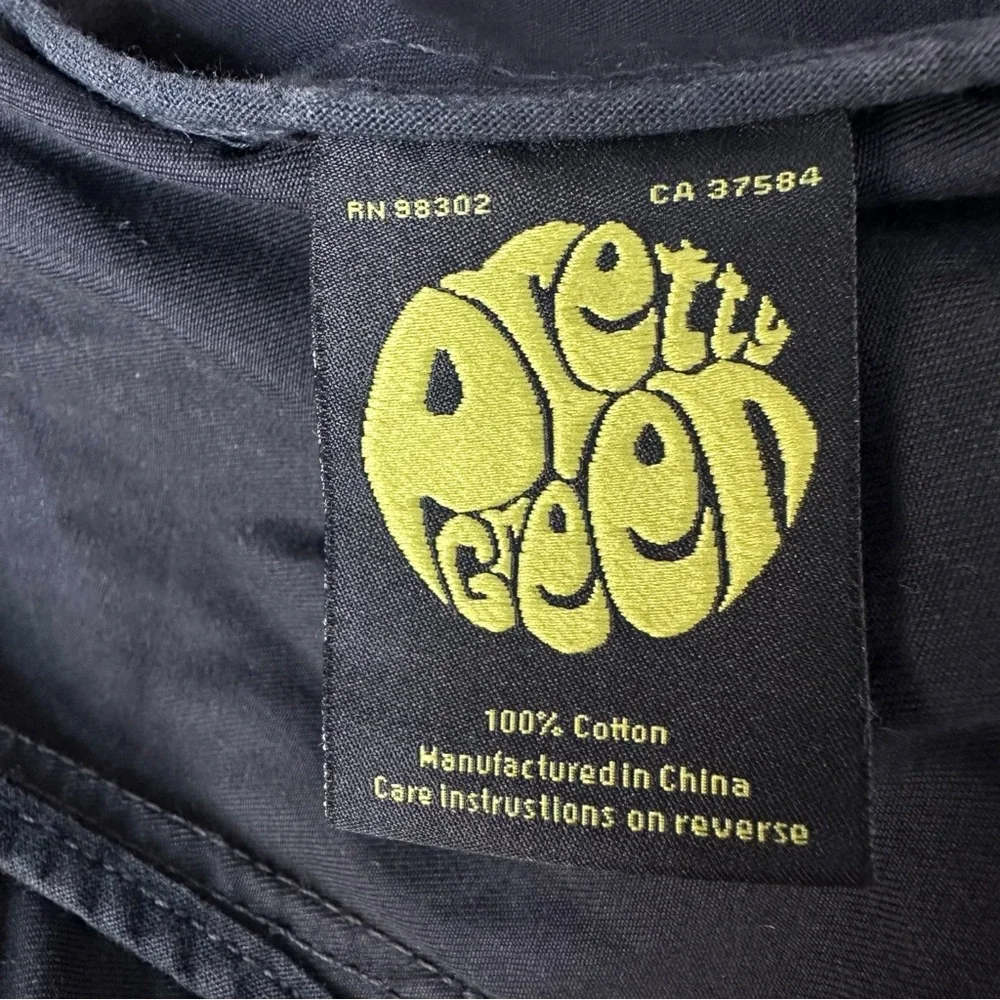 Pretty Green Utility Jacket Black Dark Grey Size L Casual Workwear - Picture 13 of 15
